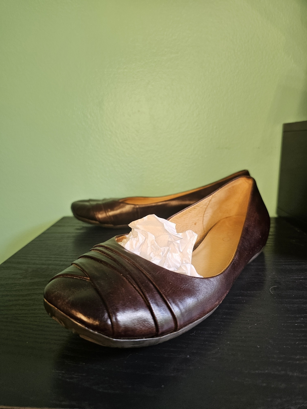 Aldo "Bravado" Brown Leather Ballet Flat Shoes Euro Size 38 (7.5 U.S. Women's)